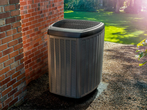 An AC unit outside a Kentucky home